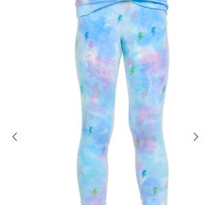 CHASER lightning bolt recycled bliss knit legging girls